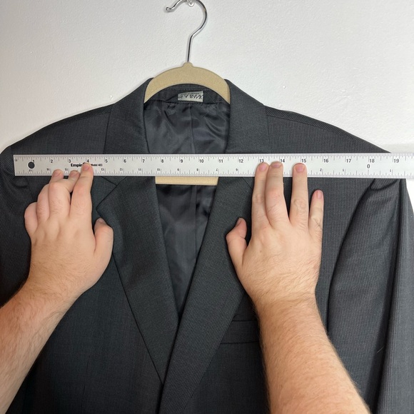 Joseph A Bank 100%WOOL Grey sports coat blazer suit jacket SIZE 42 - Picture 3 of 8